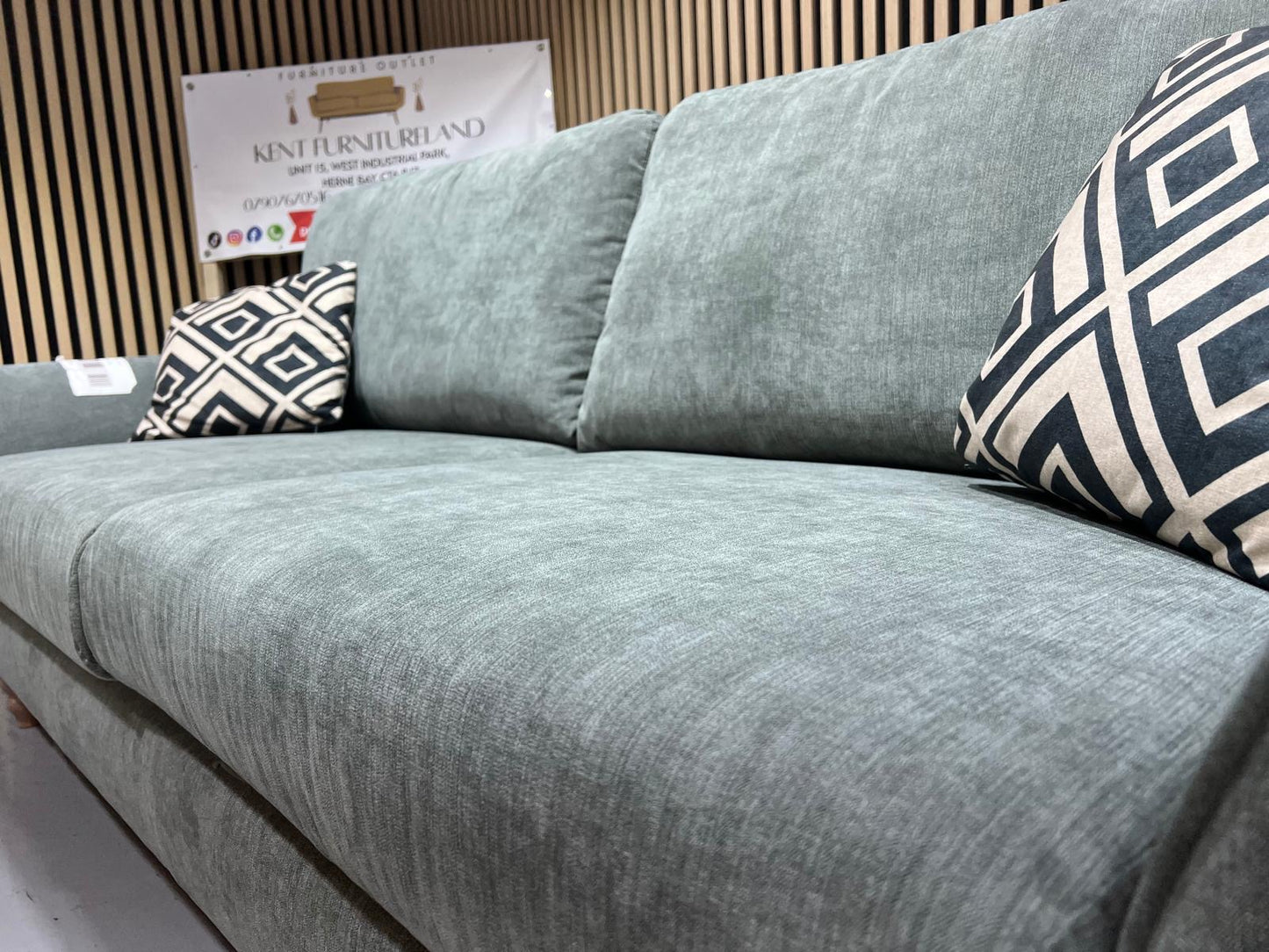 Oak Furnitureland Milner 3 Seater Graphite