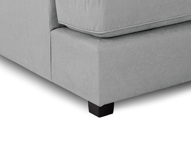 Grey Hudson U Sofa with footstool