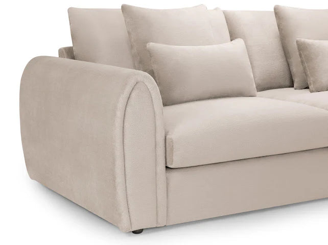 Marble Arch Style Right Hand Facing Corner Sofa Mocha