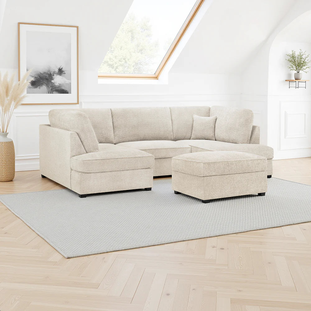 Hudson U Sofa Boucle (Beige)