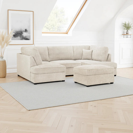 Hudson U Sofa Boucle (Beige)
