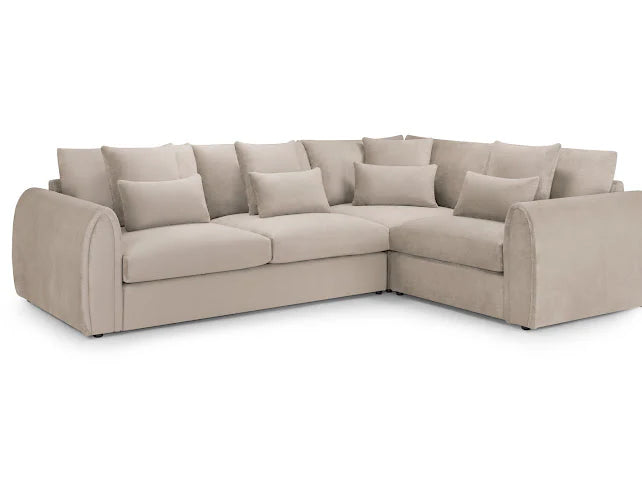 Marble Arch Style Right Hand Facing Corner Sofa Mocha