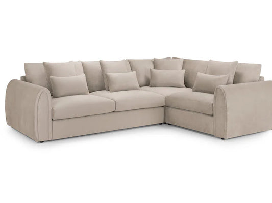 Marble Arch Style Right Hand Facing Corner Sofa Mocha