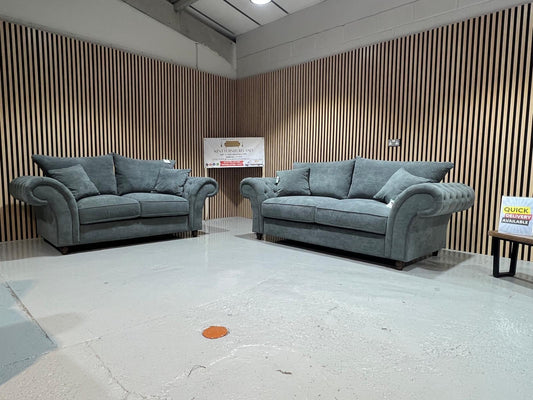 Blakely 3 and 2 Seater Set in Grey