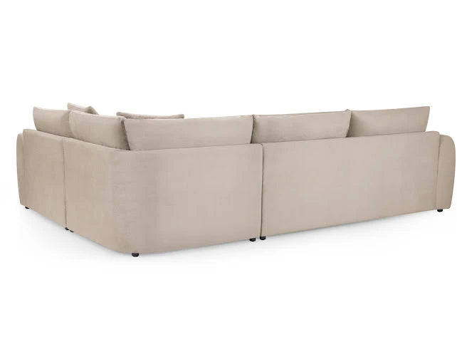Marble Arch Style Right Hand Facing Corner Sofa Mocha