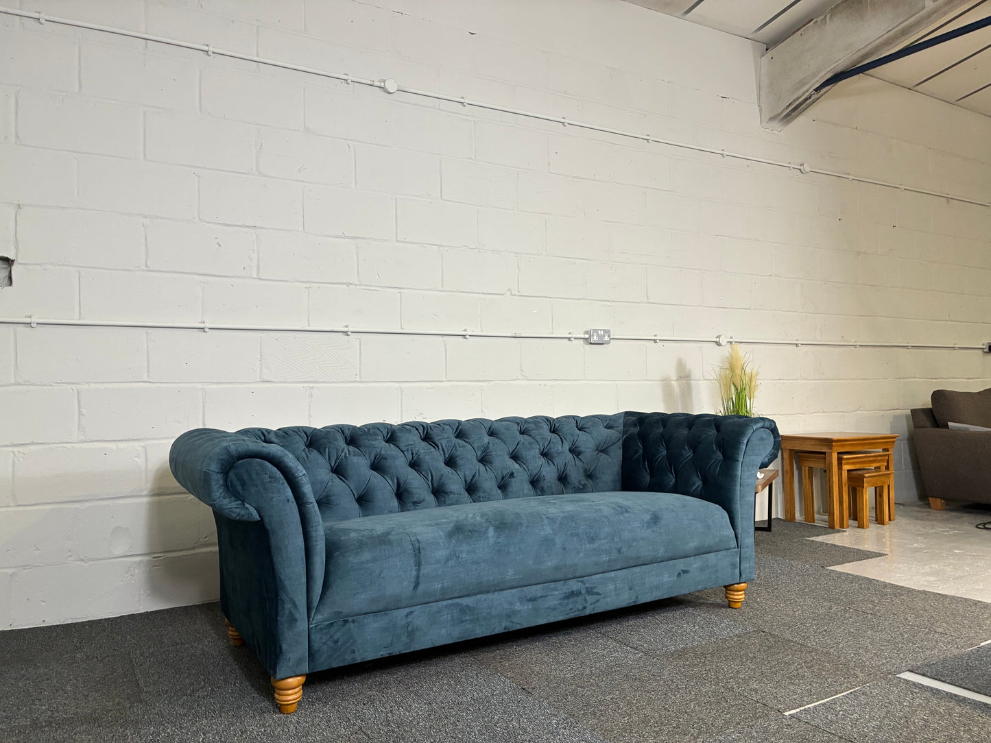 Oak Furnitureland Montgomery 3 Seater Royal Blue