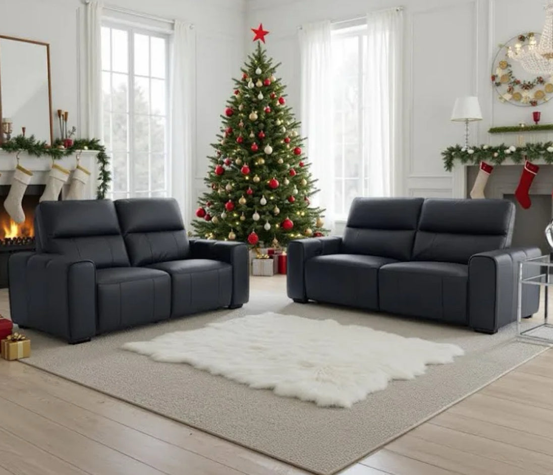 Caden Genuine Leather 3 Plus 2 Seater Sofa Set