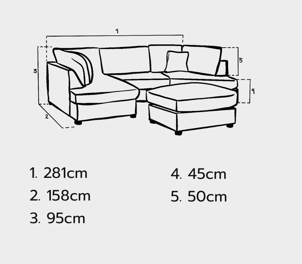 Hudson U Sofa Boucle (Beige)