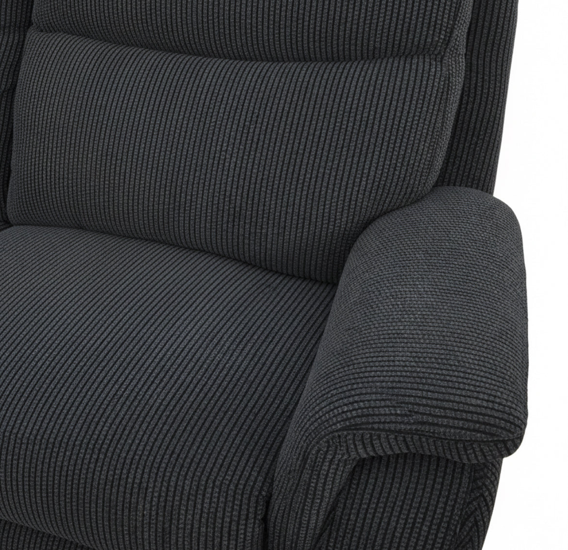 Oxford Grey Fabric Power Reclining Corner Sofa