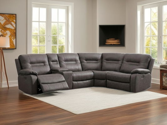Florence Grey Power Reclining Corner Sofa