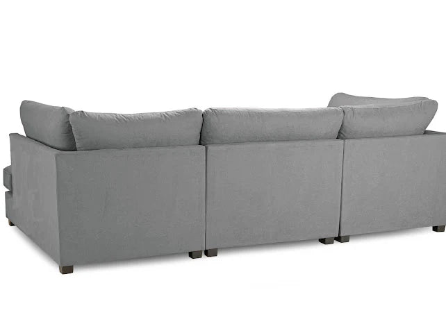 Grey Hudson U Sofa with footstool